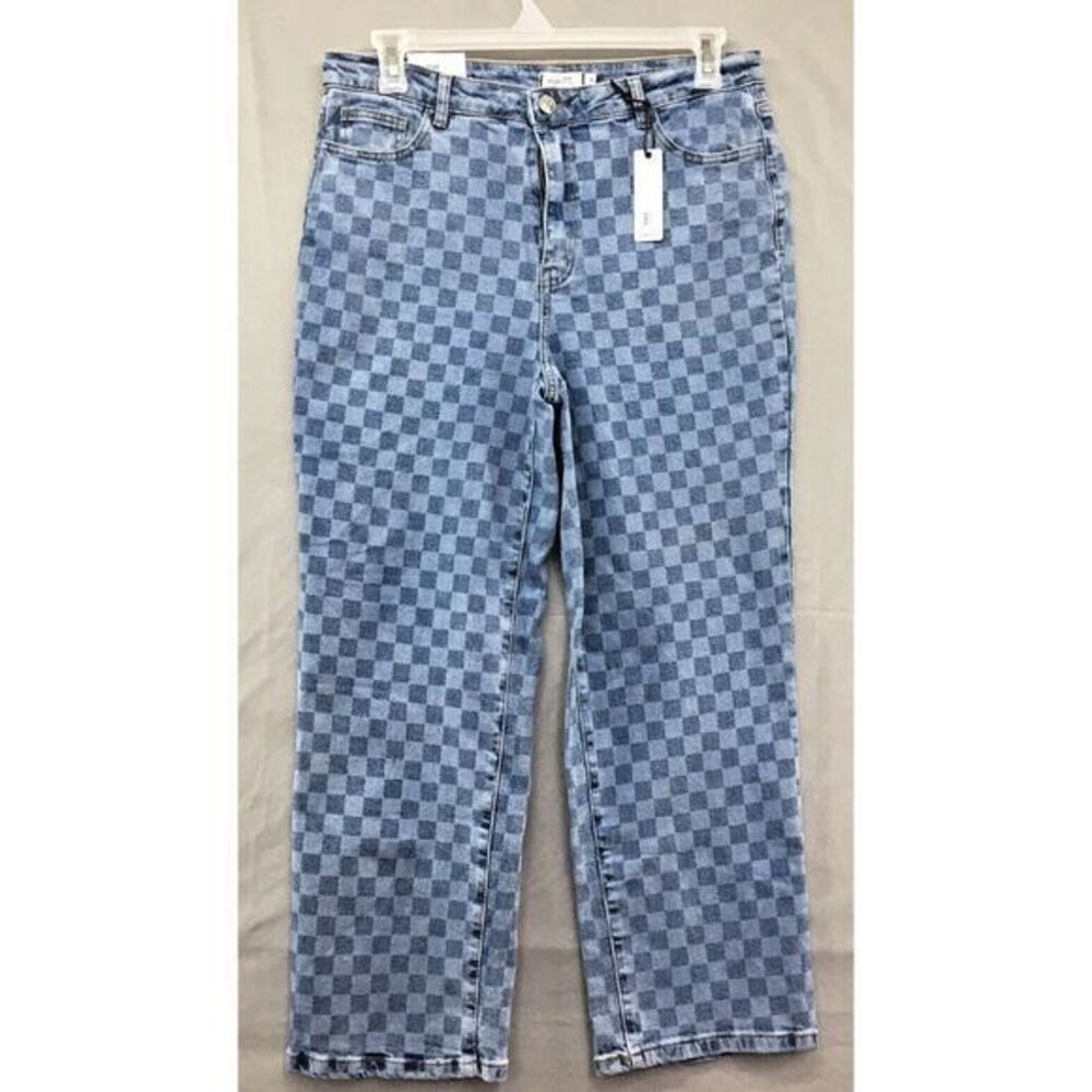 Rue21 Blue Checkered High Rise Women Jeans